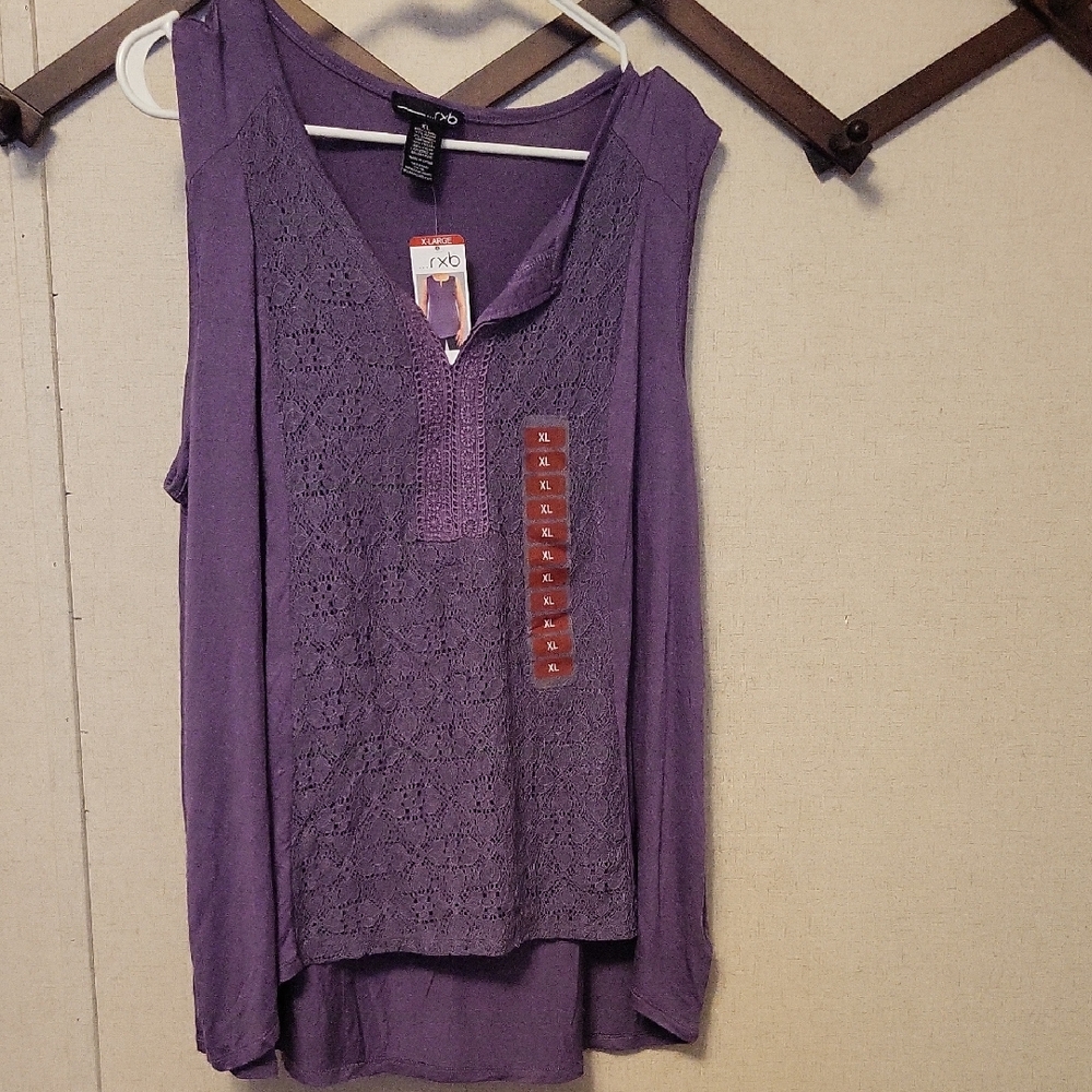 RXB Purple Lace Tank Top